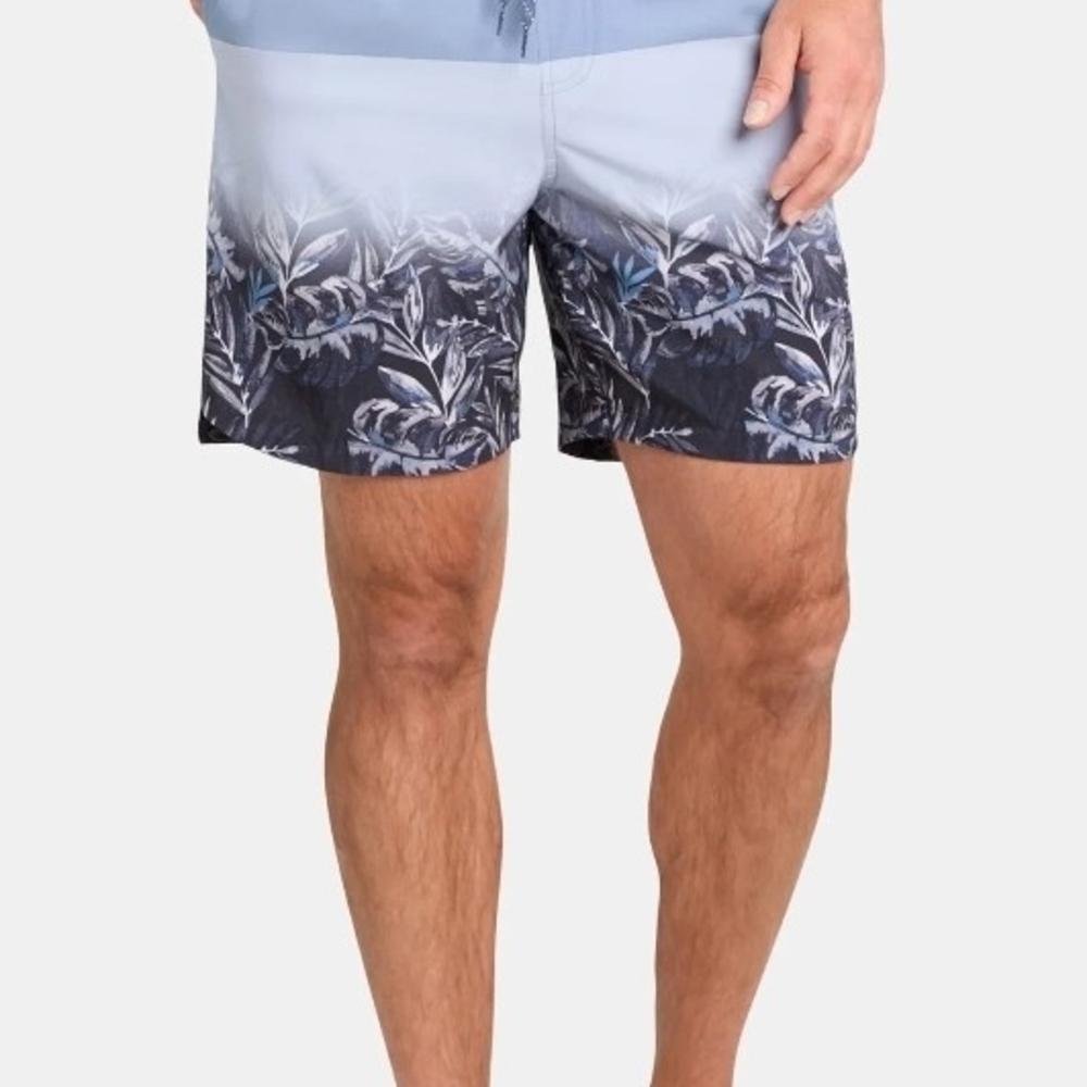 Stylish Gradient Floral Board Shorts for Men